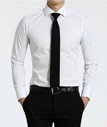 áo sơ mi trắng nam mặc với quần tây đen